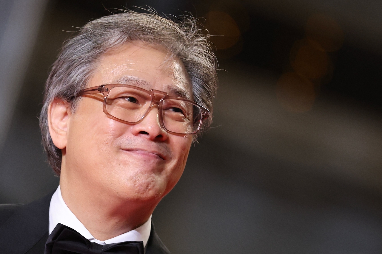 South Korean director, screenwriter and producer Park Chan-wook arrives for the screening of the film "Hope" at the 79th edition of the Cannes Film Festival in Cannes, southern France on May 17, 2026. (AFP-Yonhap)