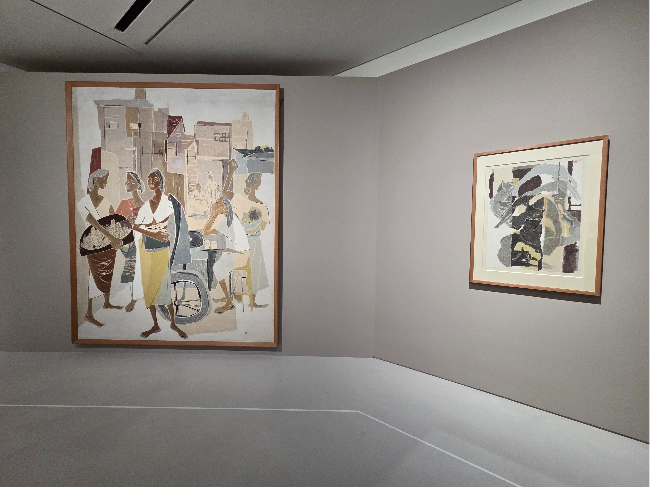 Works by Park Re-hyun at "Korea Focus: Dream Maps Towards Modernity" at Centre Pompidou Hanwha (Park Yuna/The Korea Herald)