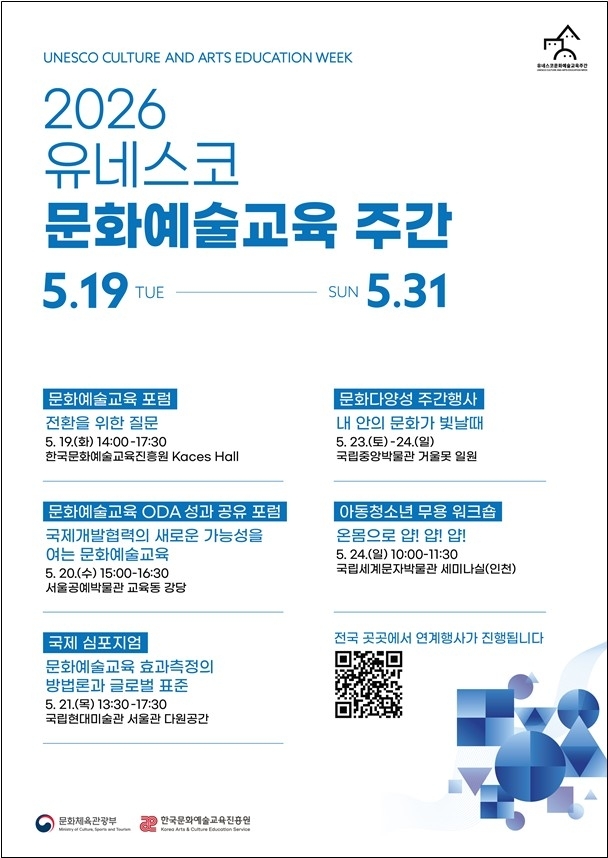 Poster for the 15th UNESCO Culture and Arts Education Week (KACES)