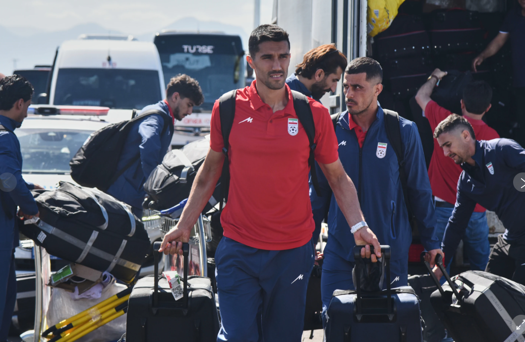 Iranian men’s soccer national team arrives at Antalya, Turkey, Monday.   (AP-Yonhap)