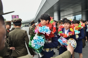 N. Korea's U-17 women get grand welcome after AFC win