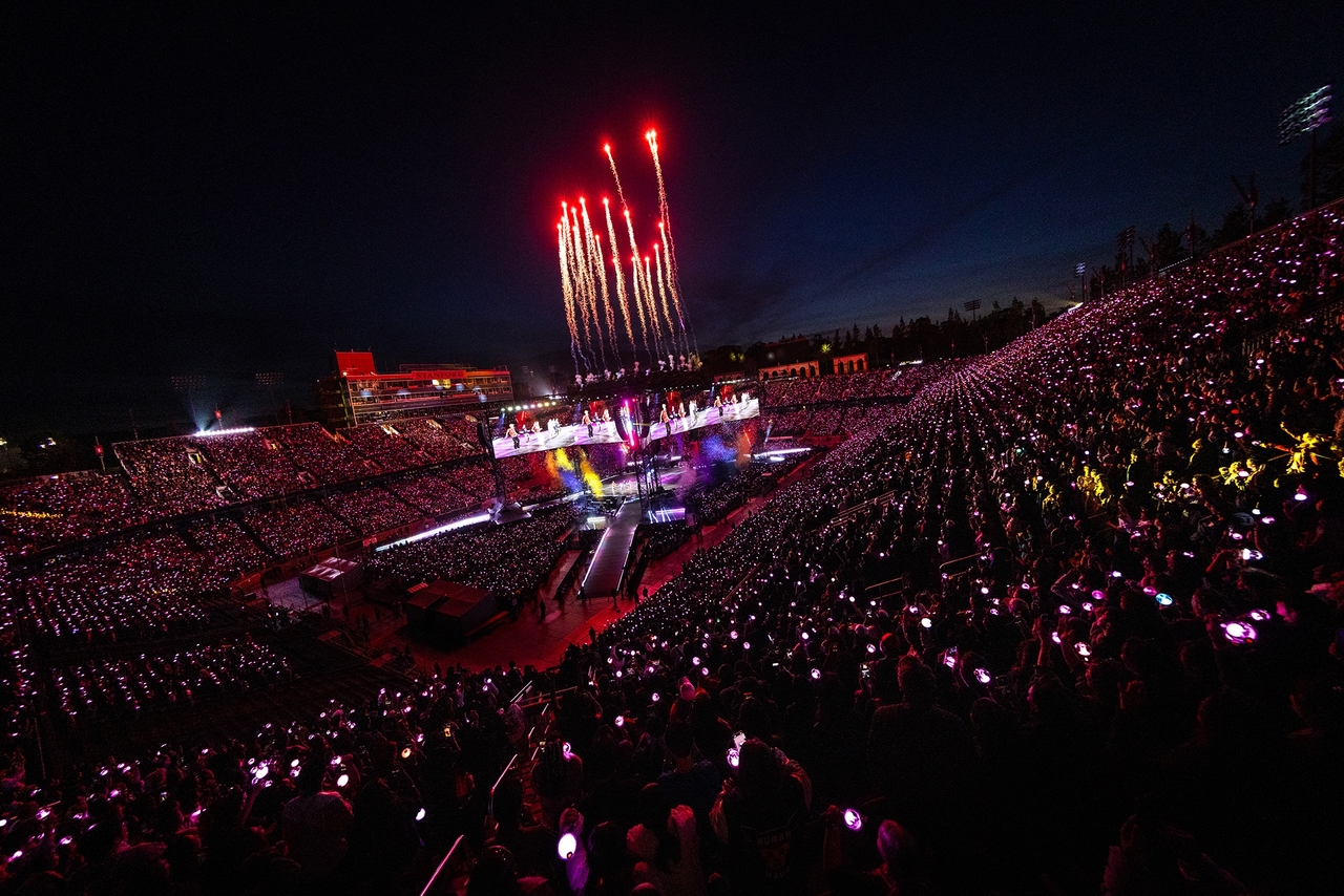 BTS performs during their