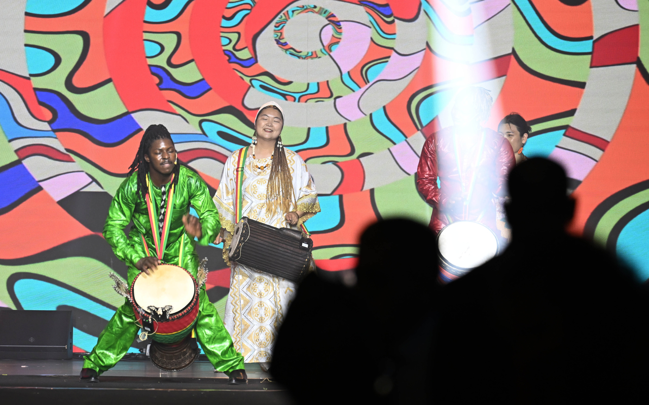Performers take the stage during Africa Day 2026 at the Grand Hyatt in Seoul on Wednesday. (Lee Sang-sub/The Korea Herald)