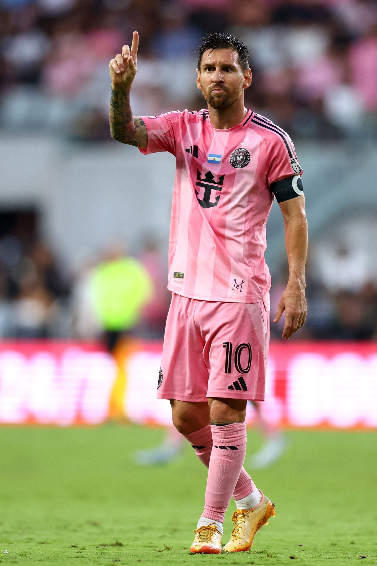 Lionel Messi of Inter Miami CF in action during a match against Philadelphia Union, in Miami, Florida, Sunday.   (AFP-Yonhap)