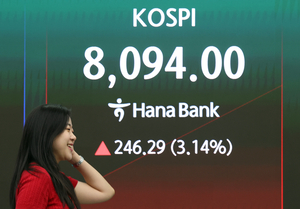 Seoul shares open at new record high over 8,000 on hopes for US-Iran deal