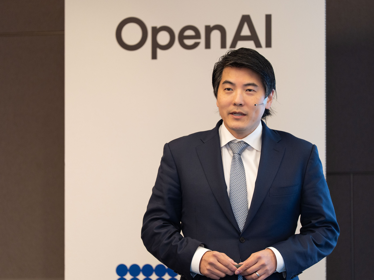 OpenAI Chief Strategy Officer Jason Kwon speaks during a press conference in Seoul on Wednesday. (OpenAI Korea)