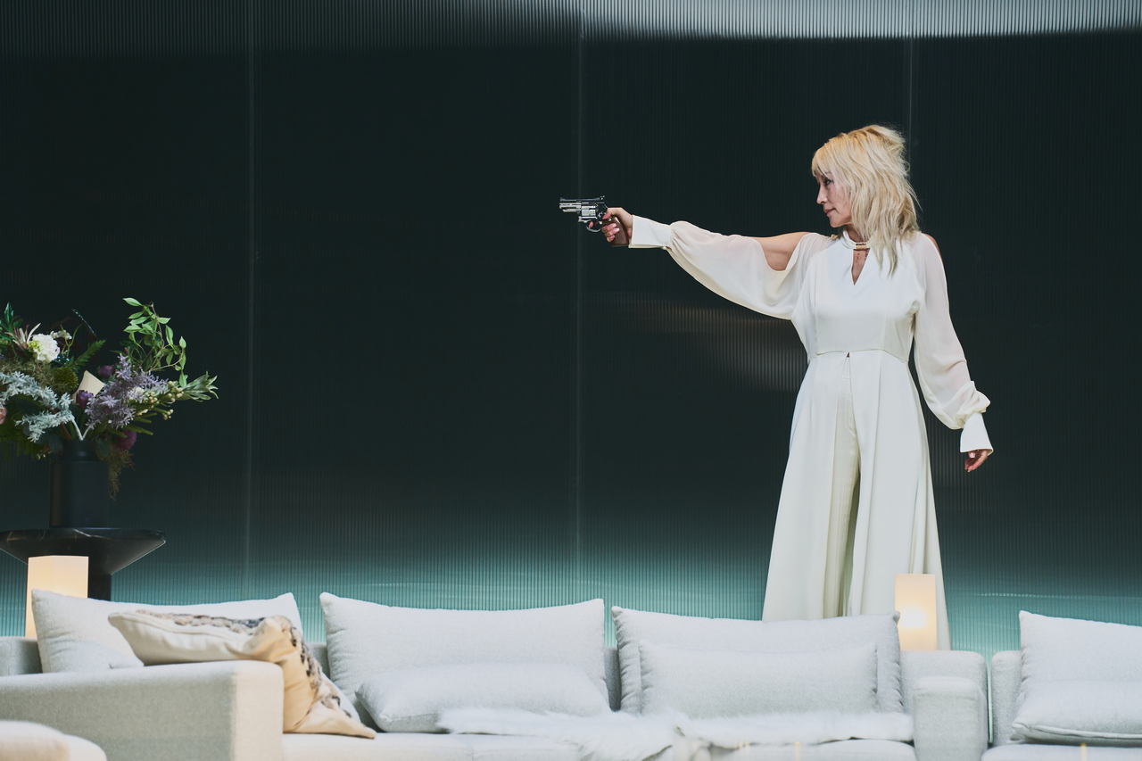 Actor Lee Hye-young plays Hedda Gabler in the National Theater Company of Korea's 2025 production of "Hedda Gabler." (NTCK)