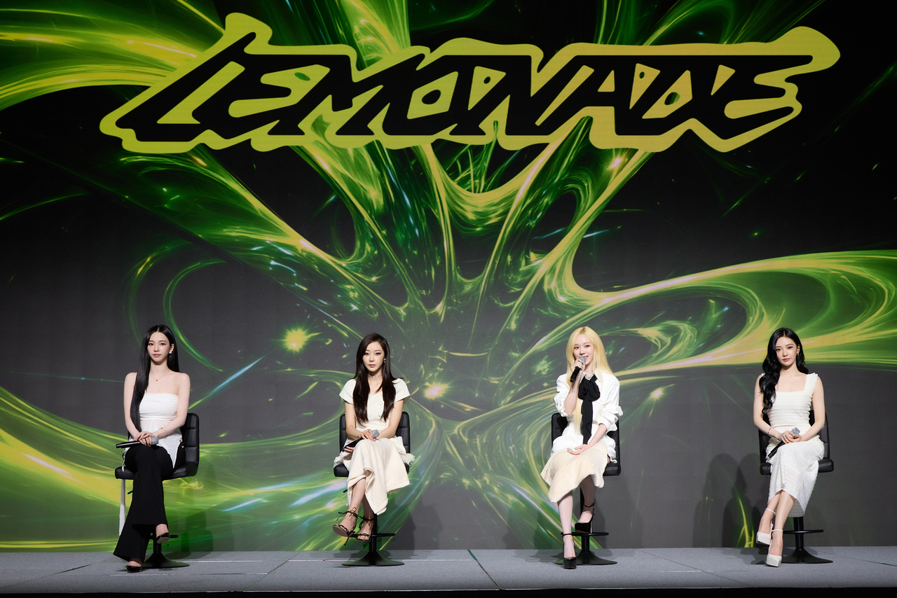 Winter speaks to the reporters during a showcase for its second studio album 