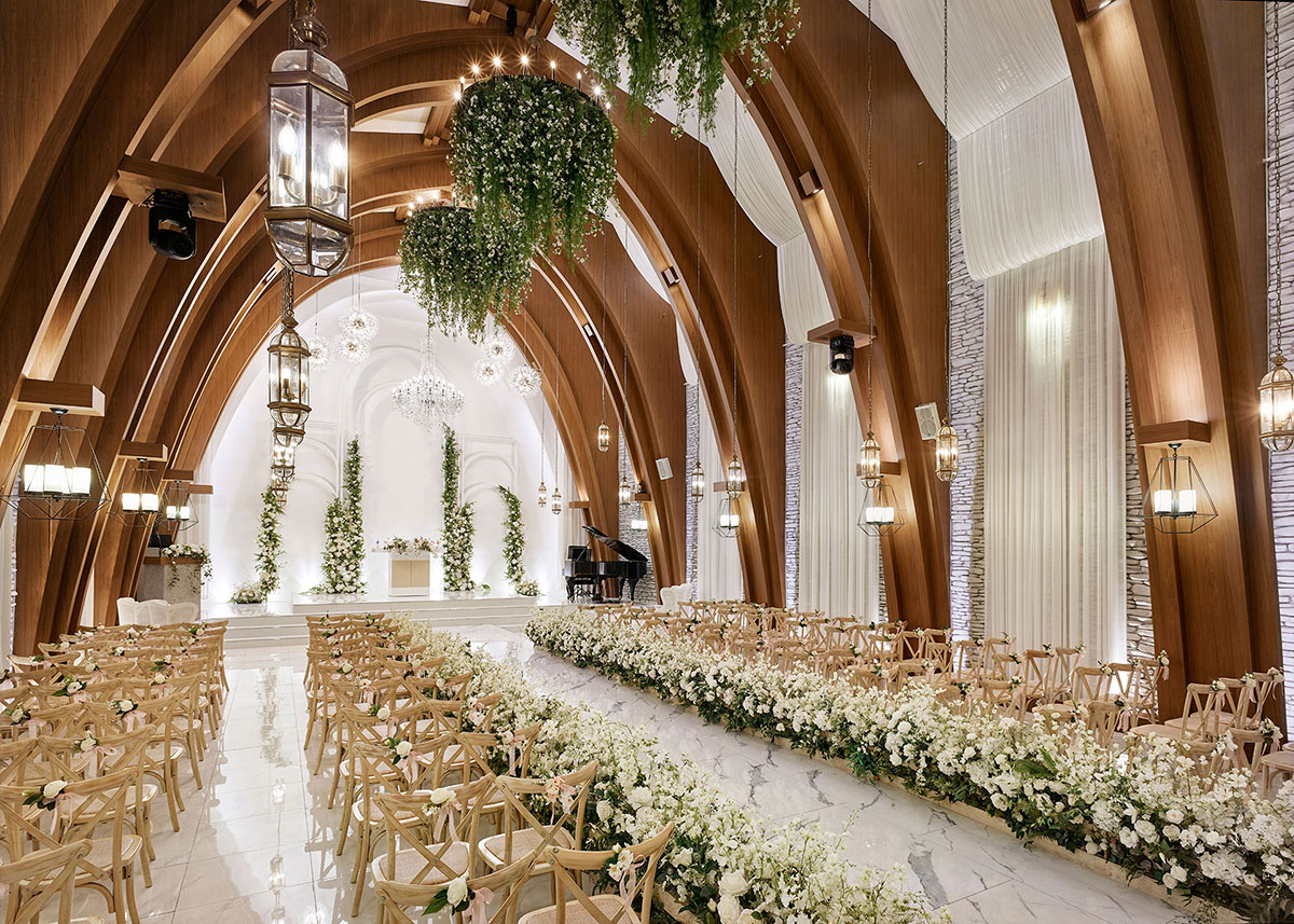 The main ceremony hall at Bella Luce Wedding Hall in Dongdaemun-gu, Seoul, which will be opened to voters on Election Day. (Naver Blog)