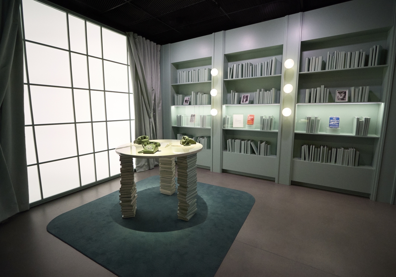 "Marilyn's Office" zone at "Manifesting Marilyn," a Marilyn Monroe exhibition at Genesis House New York (Genesis)