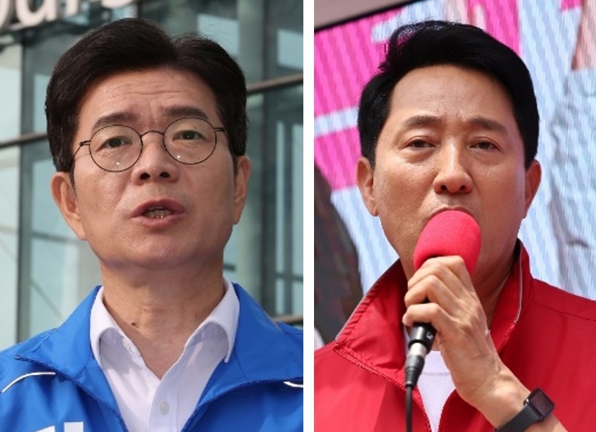 Chong Won-o (left) and Oh Se-hoon (Yonhap)