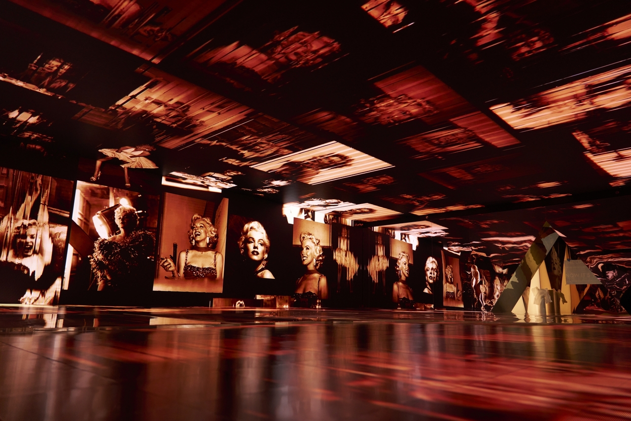 "The Screen Experience" zone at "Manifesting Marilyn," a Marilyn Monroe exhibition at Genesis House New York (Genesis)