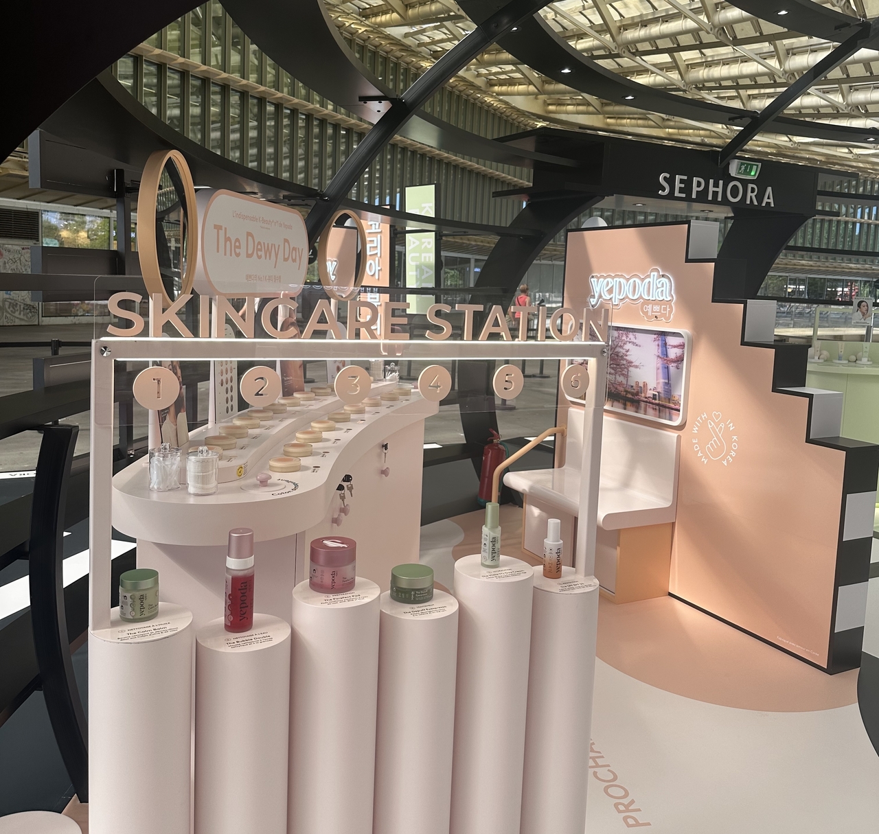 Yepoda products are displayed in a dedicated section at a Sephora store. (Yepoda)