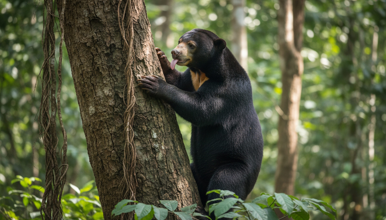 Moon bear, or asiatic black bear (123rf)