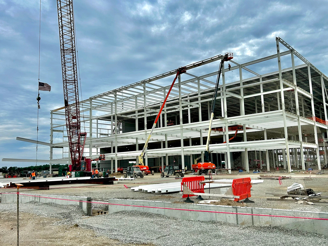 Construction site of Ford Motor Company’s battery manufacturing plant in Marshall, Michigan, on July 10, 2024 (Ford Motor Company)