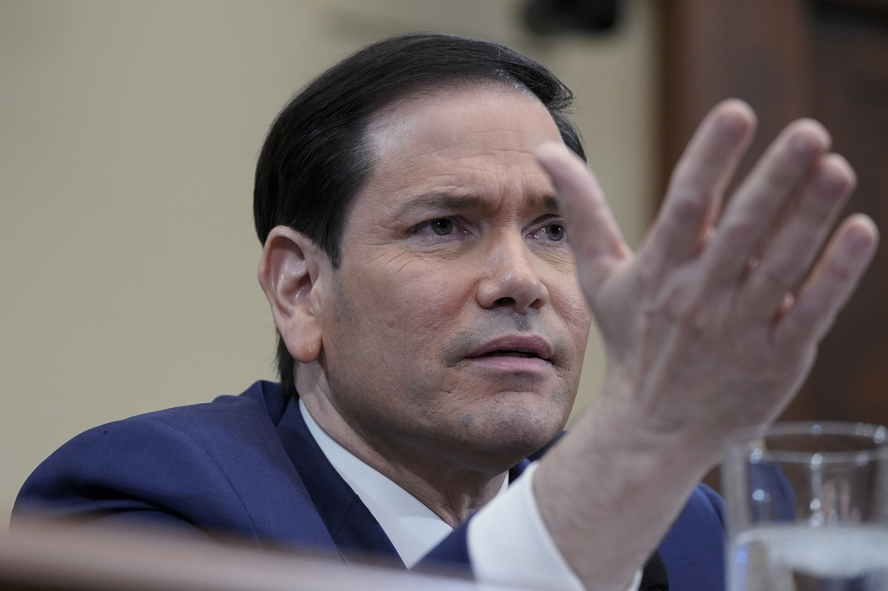 US Secretary of State Marco Rubio speaks during a House Committee on Foreign Affairs hearing in Washington on Wednesday. (AP-Yonhap)