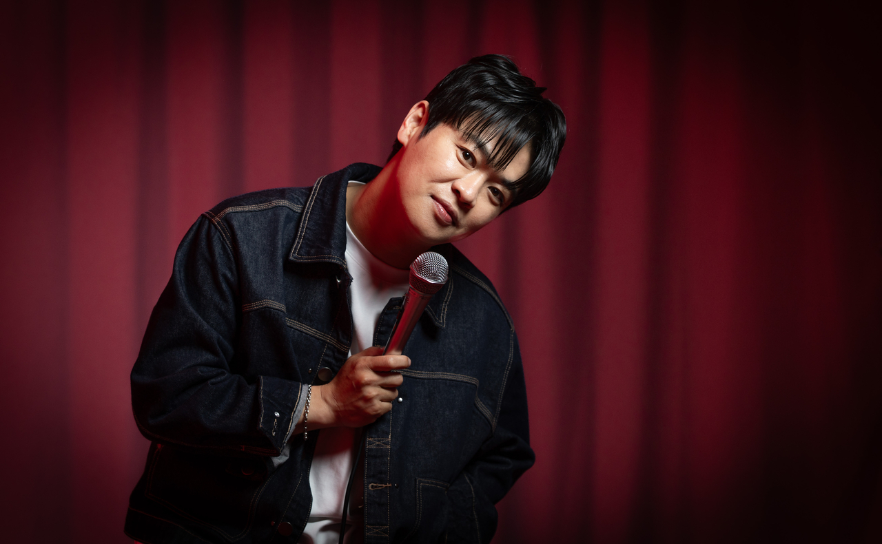 Comedian Kim Dong-ha poses for a photo before an interview with The Korea Herald at its office in Seoul on May 28. (Yoon Chang-bin/The Korea Herald)