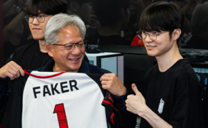 Jensen Huang and Faker meet, celebrate mutual rise