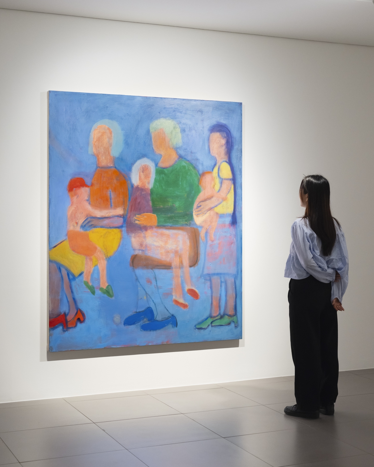 A visitor views a work on display at "Living a Dream" at Gallery Hyundai in Seoul. (Gallery Hyundai)