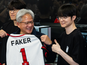 Jensen Huang and Faker meet