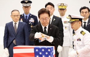 President Lee calls joint Korean War remains repatriation 'testament' to S. Korea-U.S. alliance