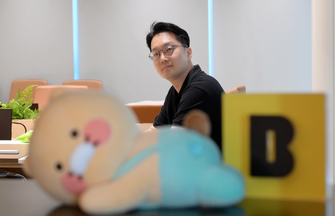 Kim Dong-hyun, Global Business Team lead at Kakao Bank, speaks during in an interview with The Korea Herald in Pangyo, Gyeonggi Province, on June 2. (Lee Sang-sub/ The Korea Herald)