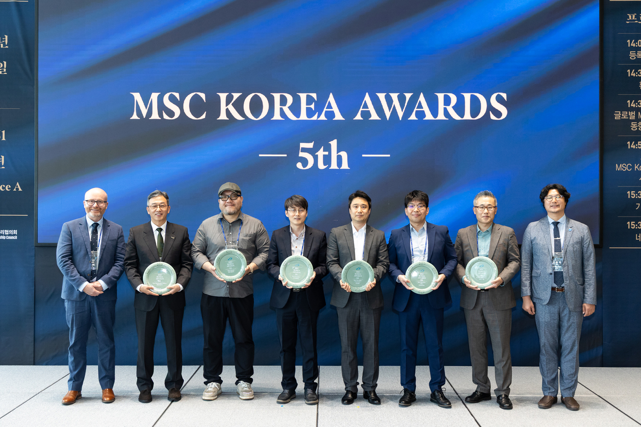 제5회 MSC Korea 어워즈에서 수상 기업들이 기념 촬영을 하고 있다. [MSC 코리아 제공]