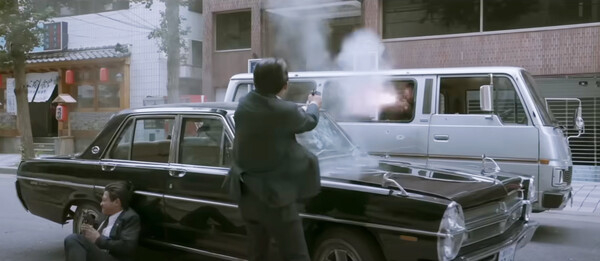 A scene from "Hunt," with the streets of Dong-gu, Busan standing in for Tokyo (PlusM Entertainment)