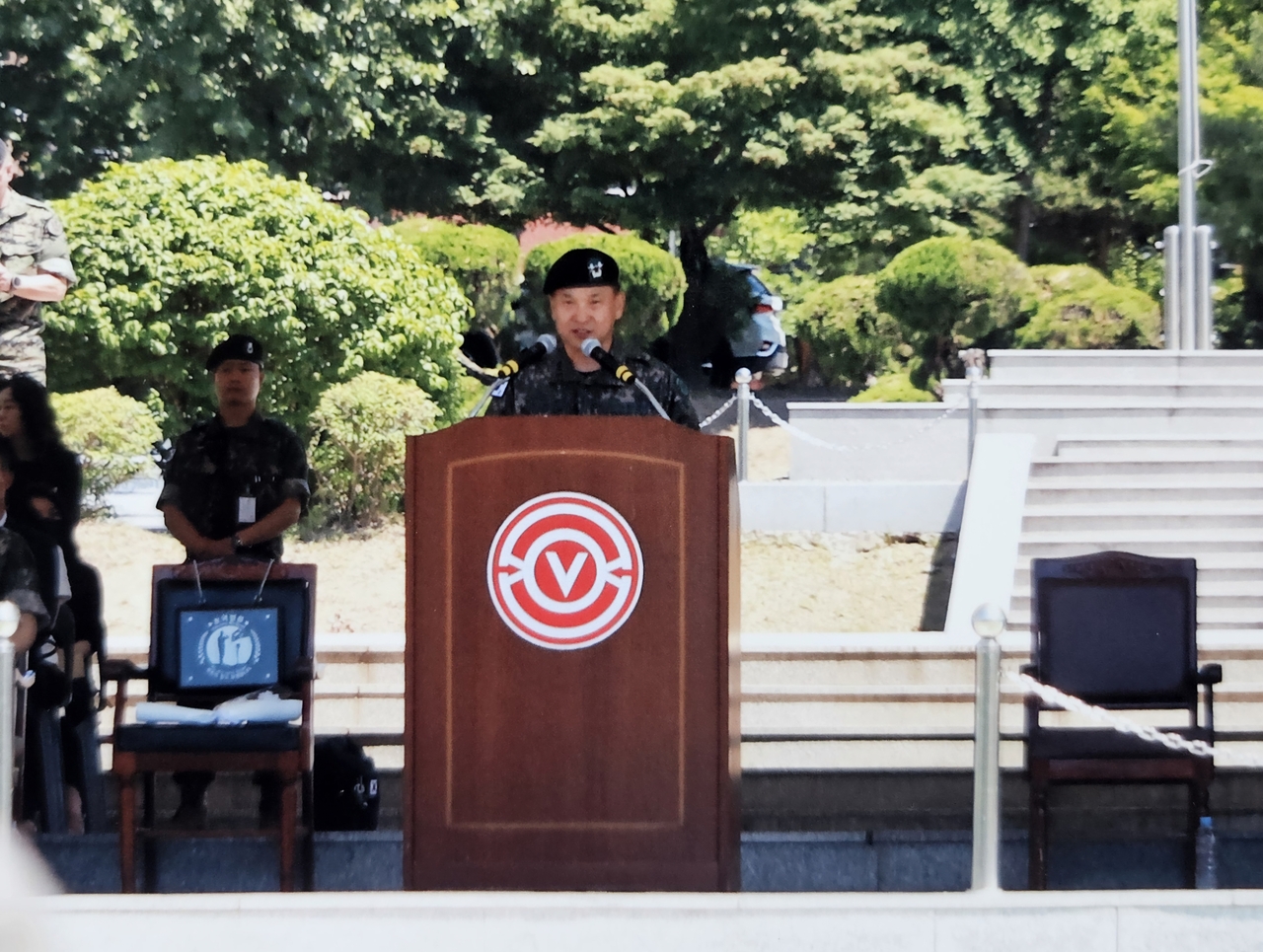 정구환 소장이 12일 육군 제50보병사단 44대 사단장으로 취임했다.[육군 제50보병사단 제공]