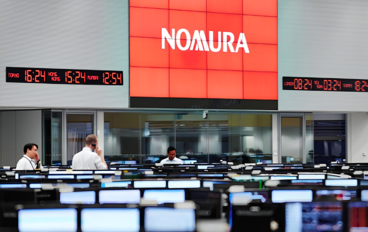 An image of Nomura Securities' trading floor at the company's head office in Tokyo (Nomura official website)
