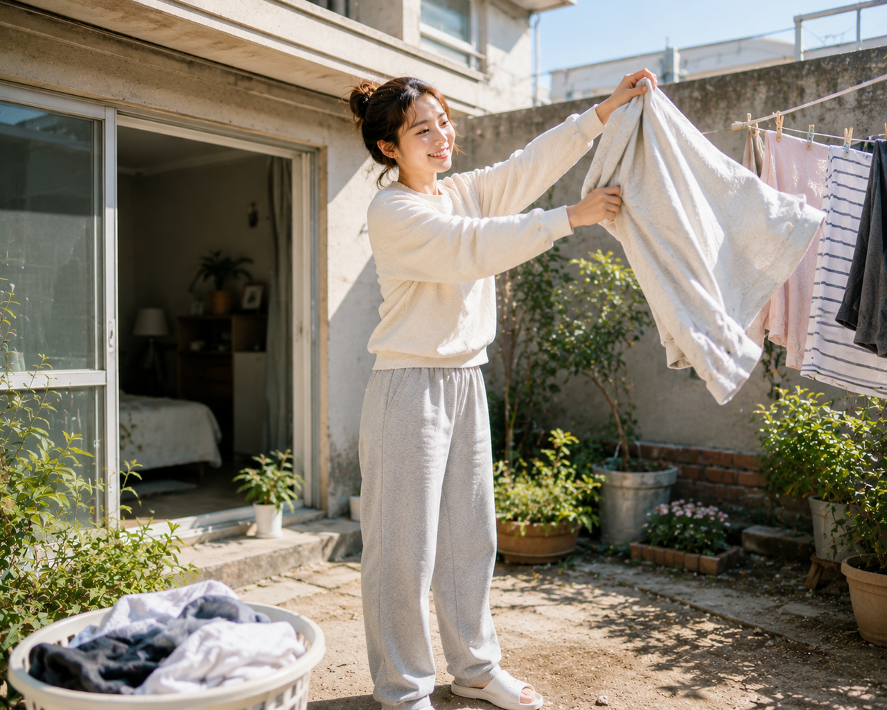 신혼집이었던 반지하 주택에서 강 팀장은 주말마다 옷을 털어야 헀다. [챗GPT 형성 이미지]