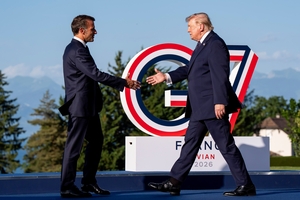 Trump arrives at G7 summit looking for momentum after announcing Iran deal