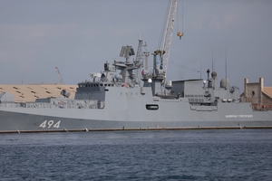 Russian warship fires 'warning shots' in Channel