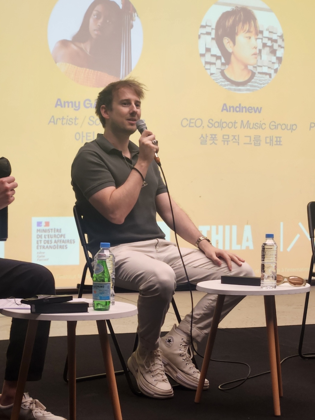 Swedish-American songwriter Alex Karlsson speaks during the Fete de la Musique 2026 conference in Seoul on June 8. (Leeway Music & Media)