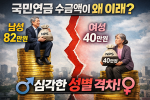 “남성 82만원 vs. 여성 40만원” 국민연금 수급액 차이 왜 클까?