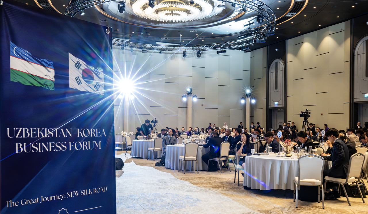 Participants attend Korea-Uzbekistan Business Forum 2026 in Tashkent, Uzbekistan, on Tuesday. (Im Se-jun/The Korea Herald)