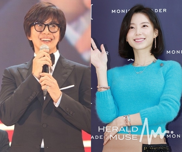 배용준, 박수진/사진=키이스트, 헤럴드뮤즈 DB