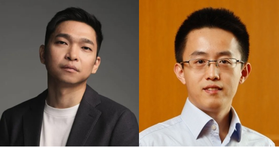 Li Tianyuan (left), chief designer of Xiaomi Auto, and Zeng Xiangrui, a professor at Huazhong University of Science and Technology