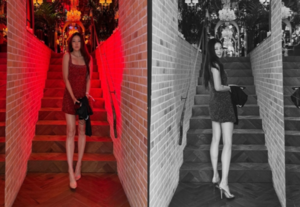 한혜진, 다이어트하더니 초미니 자신 있게..계단 모자란 압도적 다리길이