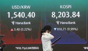 Kospi crashes nearly 10% on massive tech sell-offs
