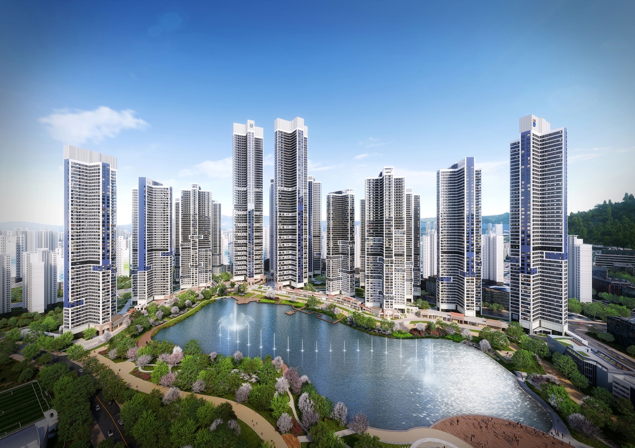 A rendering of Pentahills W Complex 1 in Gyeongsan, North Gyeongsang Province. [IS Dongseo]