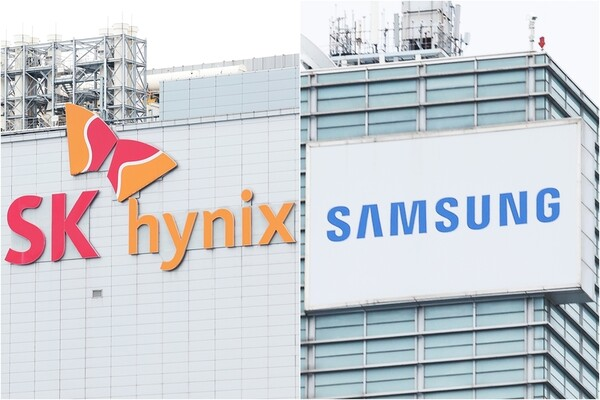 SK hynix headquarters (left) and Samsung Electronics headquarters (Yonhap)