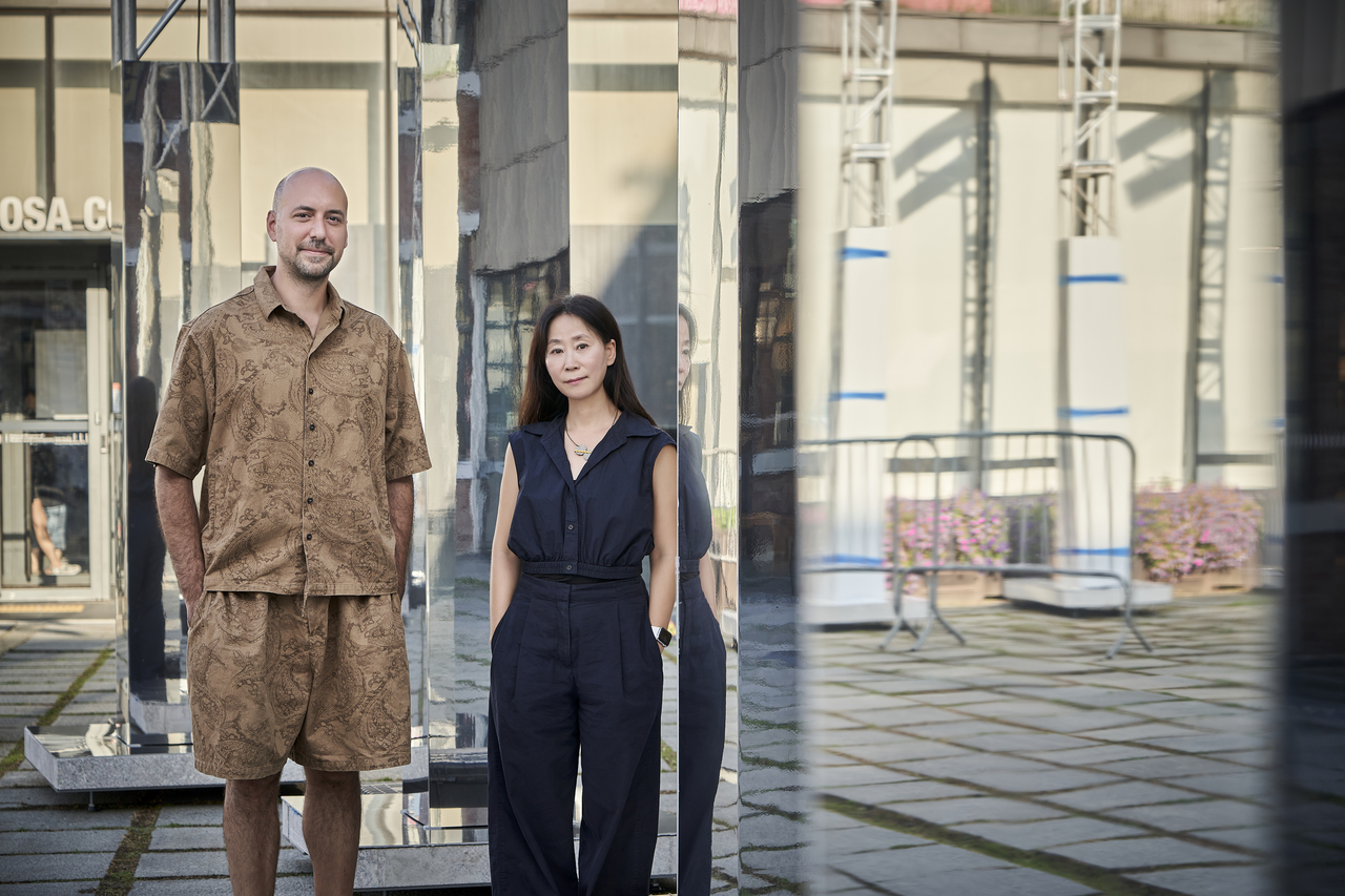 Kimchi and Chips' Elliot Woods (left) and Mimi Son (GS Arts Center)