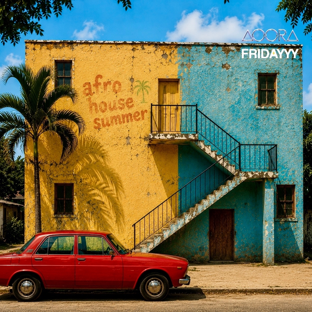 Album cover for Aoora’s new single “Afro House Summer,” released in June (1028, HBC House, Vectormob)