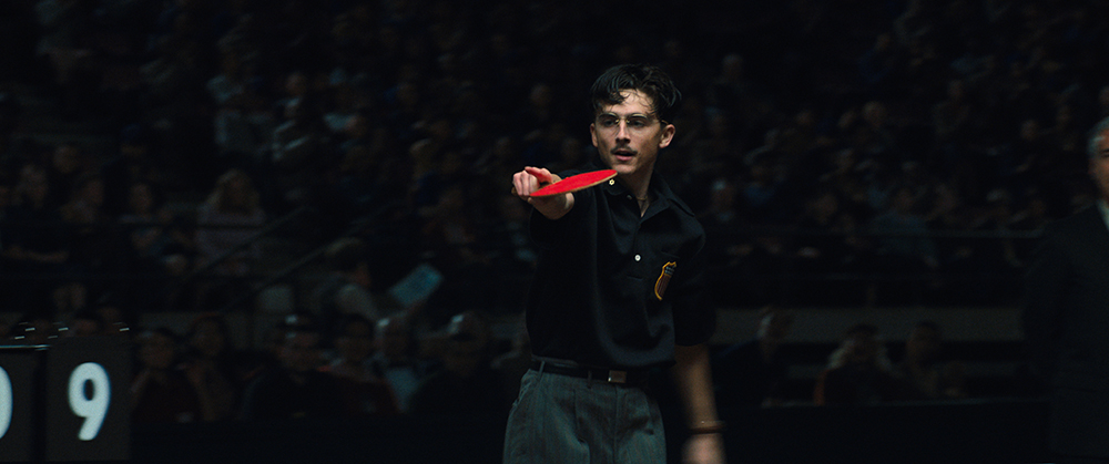 Timothee Chalamet stars in "Marty Supreme." (A24/Mindmark/Hive Media Corp)