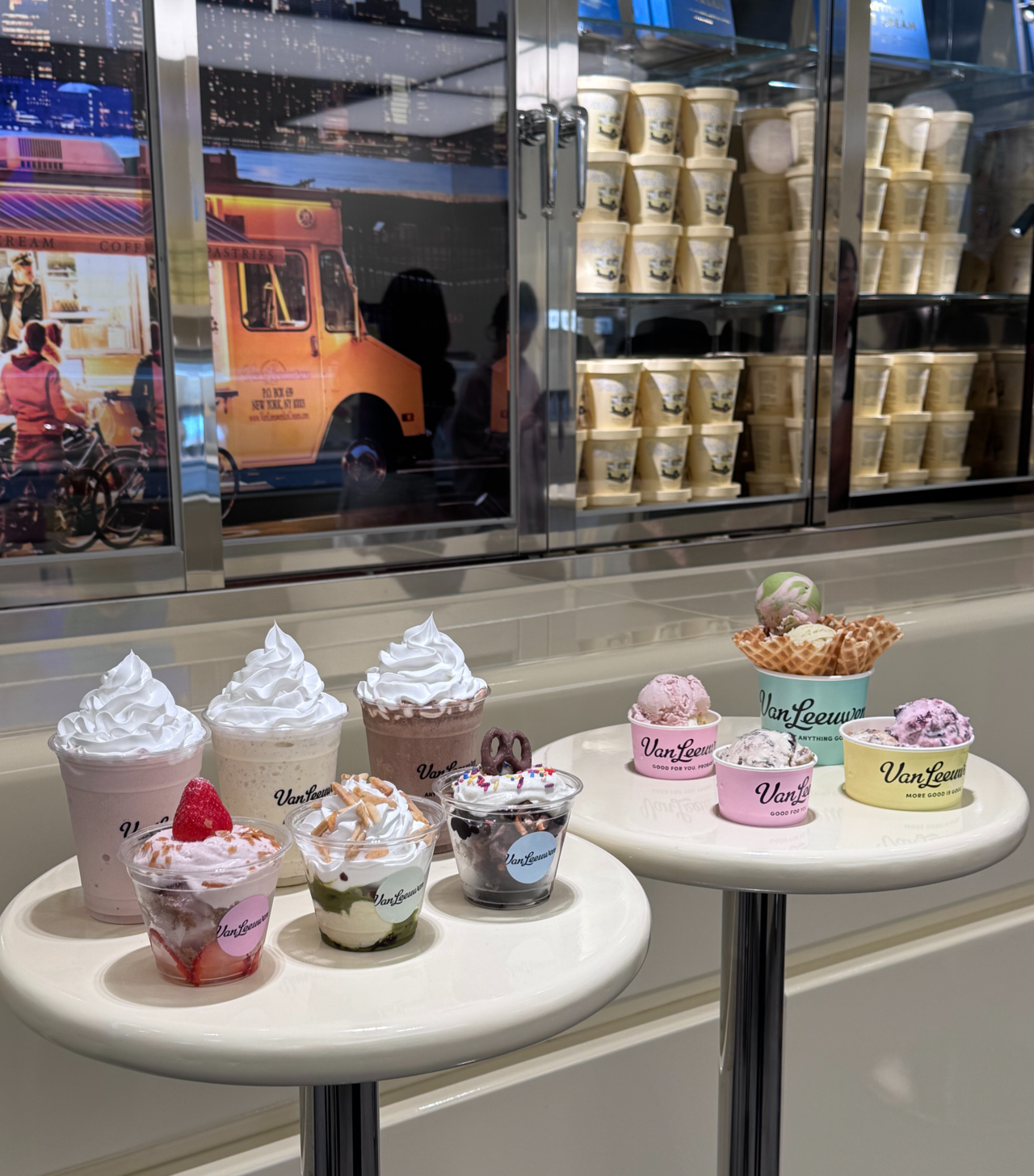 Van Leeuwen ice cream flavors on display at its first Seoul store on Thursday (No Kyung-min/The Korea Herald)