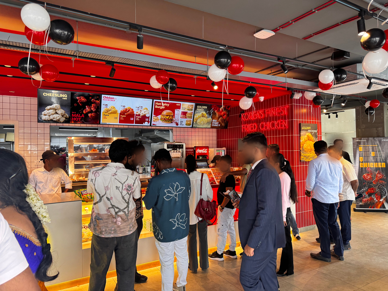 Local customers wait to place orders at BBQ's first India store, the HSR Layout location in Bengaluru. [Genesis BBQ Group]