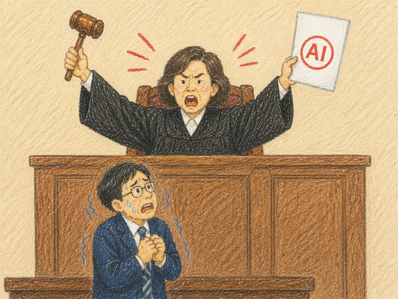 An artificial intelligence-generated image of a courtroom (ChatGPT)