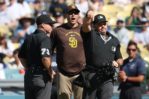 Padres snap 8-game skid despite early ejections
