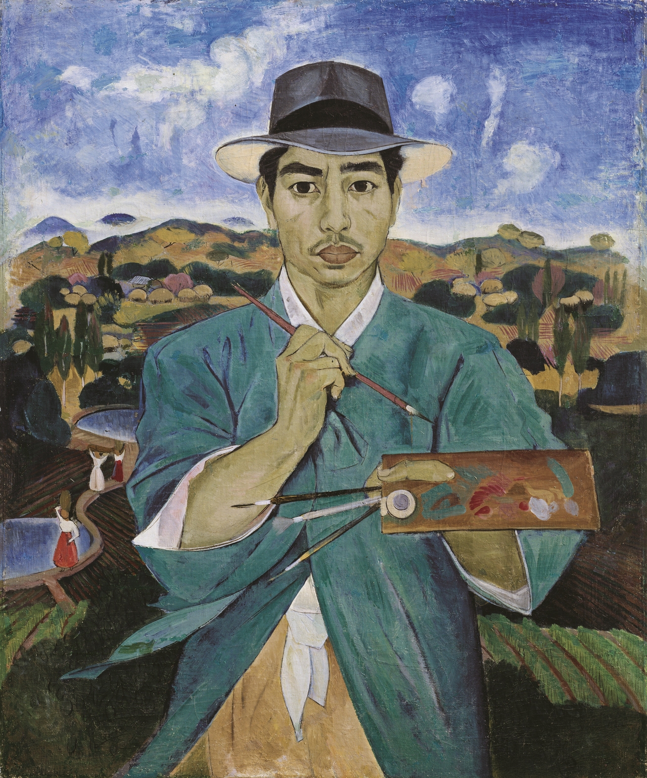 “Self-portrait in Traditional Coat” (1948-49) by Lee Que-dae  (Private collection, courtesy of MMCA, Korea)